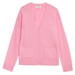 Pure Cashmere V-Neck Button Front Cardigan