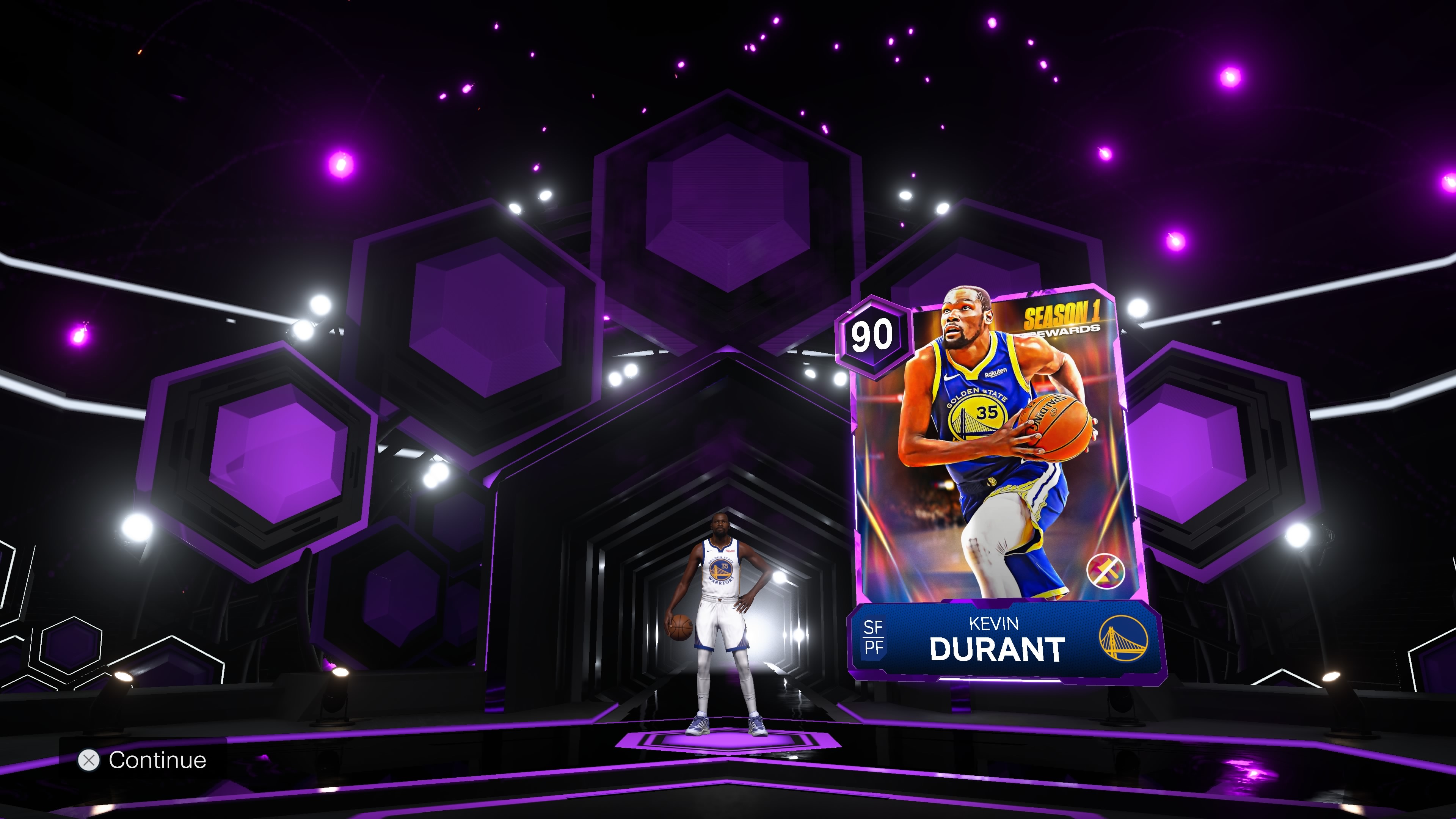Kevin Durant reward from an NBA 2K26 MyTeam pack