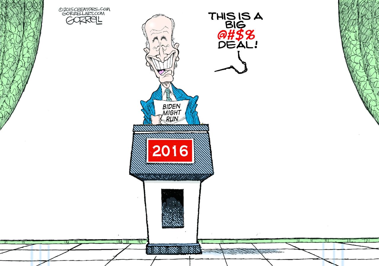 Political cartoon U.S. Joe Biden 2016