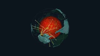 An illustration of the Earth's core