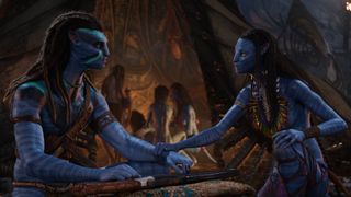 Jake and Neytiri in Avatar: The Way of Water