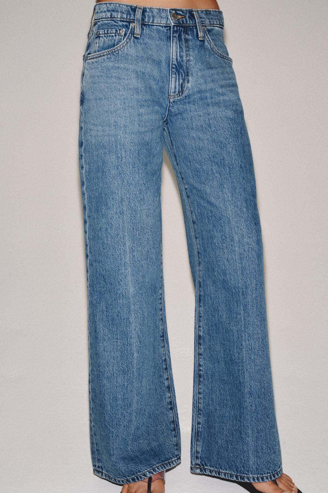 Zara, ZW Collection Low-Rise Wide-Leg Jeans