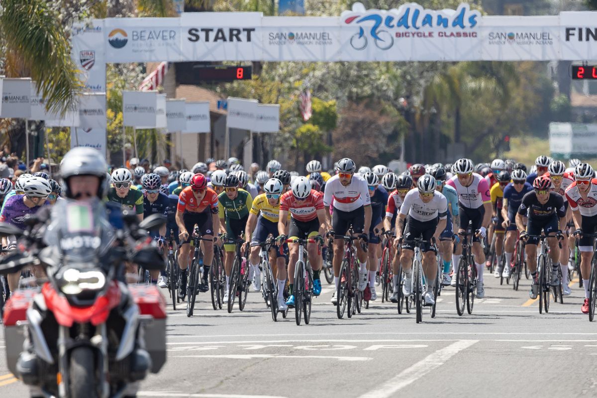 Men's pro peloton takes off for the Sunset Loop on 91.1-mile stage 5