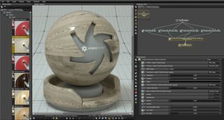 Screenshot of OctaneRender interface with material options window open