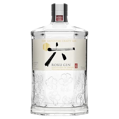 Roku Suntory | Japanese | Craft | Gin | Crisp | Cherry Blossom, Yuzu and Sansho Pepper | Crafted With Six Distinctive Japanese Botanicals | 43 Percent Abv | 70 Cl