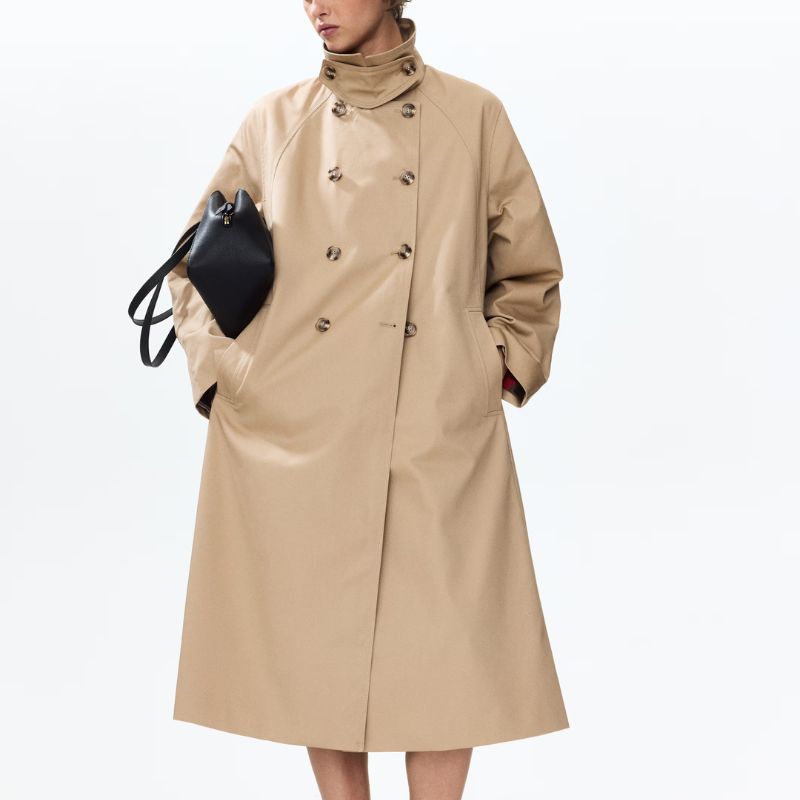 H&amp;amp;M, Funnel-Collar Trench Coat