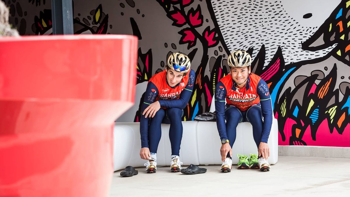 Niccol&ograve; Bonifazio and Yukiya Arashiro ready for a ride