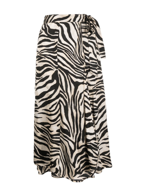 Forte Forte zebra-print wrap skirt