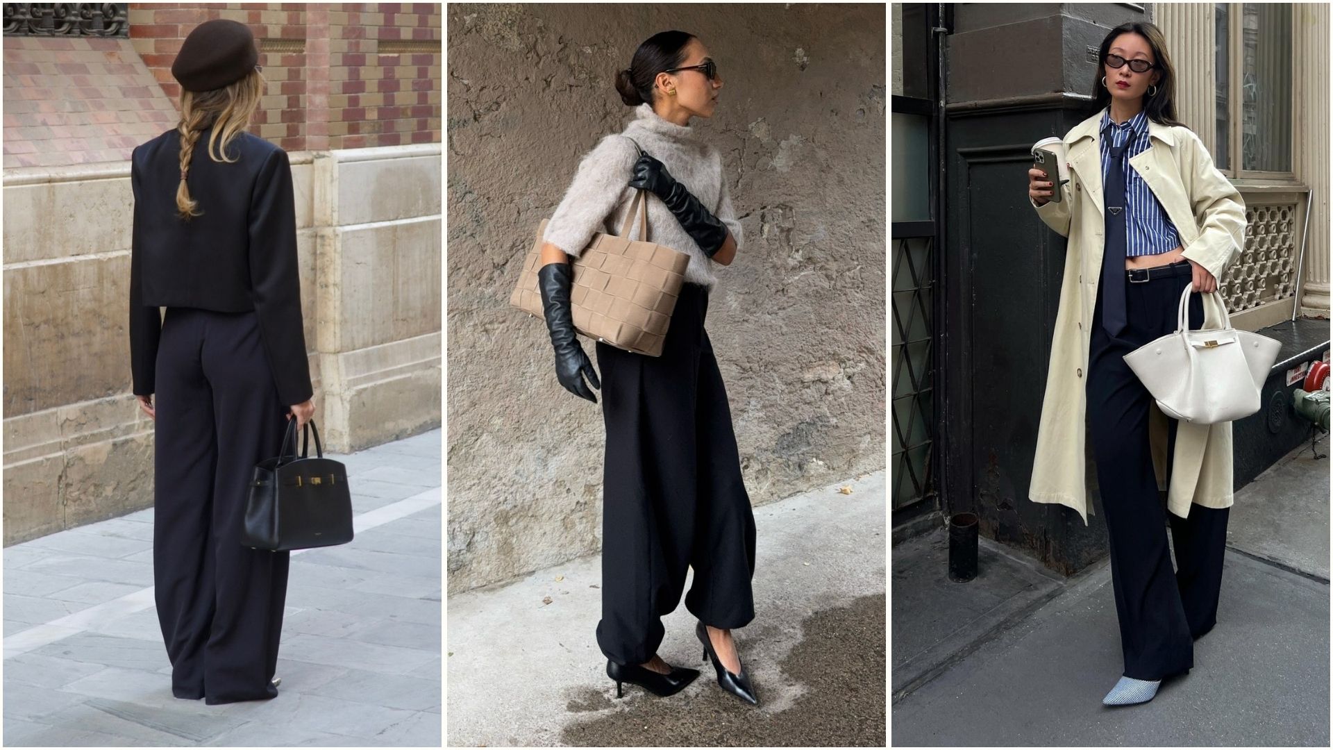 Three influencers carrying Demellier bags
