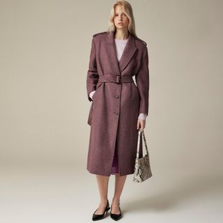 J.Crew, Wrap Trench Coat in Italian Double-Faced Wool Blend