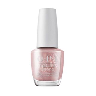 OPI Nature Strong Natural Vegan Nail Polish in shade Intentions Are Rose Gold on a white background