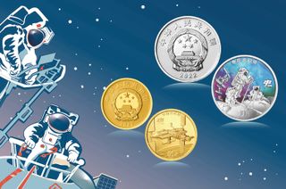 New gold and silver coins commemorate the completion of Tiangong, China's first multi-module space station.