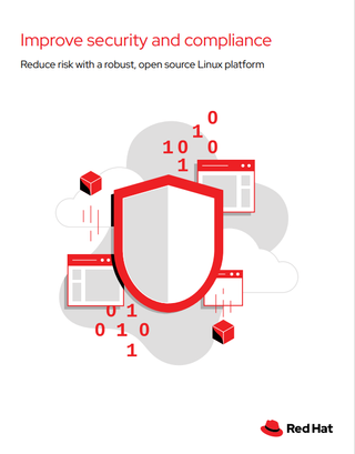 Whitepaper cover with image of a shield with red outline, red numbers 1s & 0s, red cubes and white cloud outlines