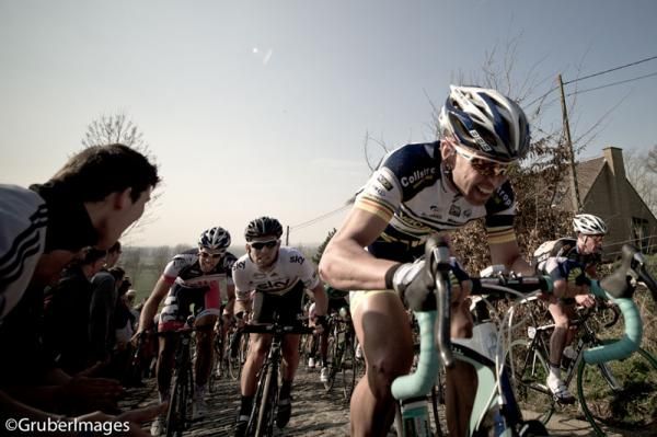 Stijn Devolder leads world champion Mark Cavendish