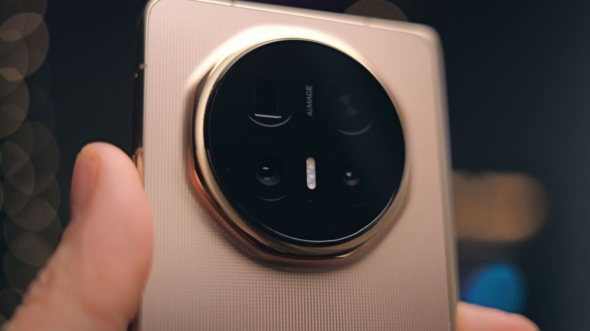 Honor Magic V6 smartphone in gold