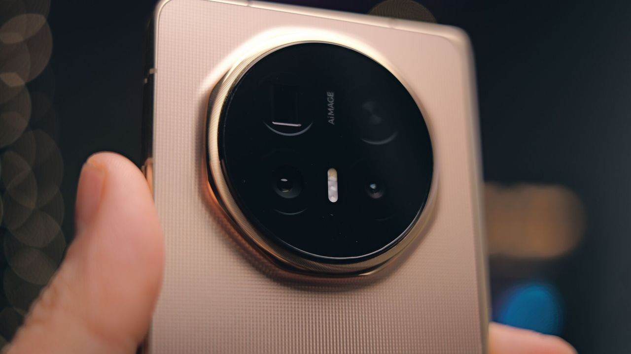 Honor Magic V6 smartphone in gold
