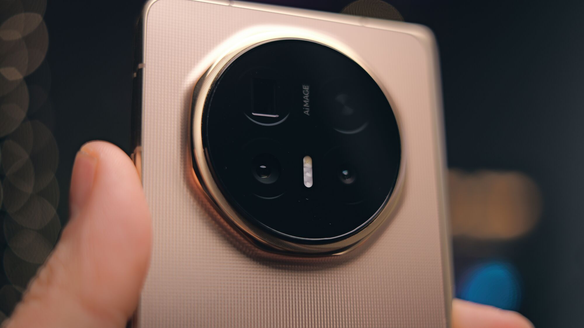 Honor Magic V6 smartphone in gold