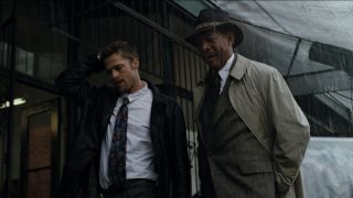 Brad Pitt and Morgan Freeman in Seven
