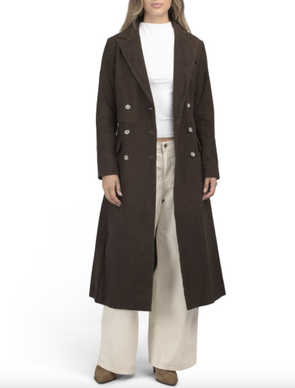 Rebecca Minkoff , Suede Long Trench Coat