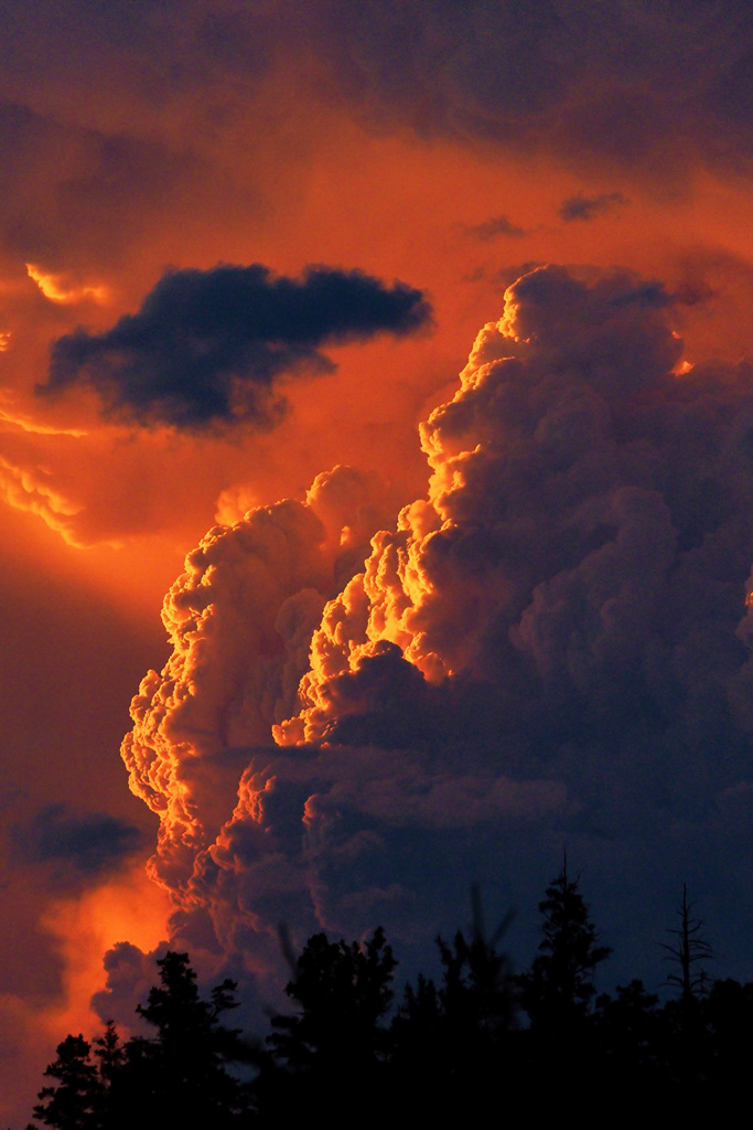 Smoke billowing over wildfires in Canada