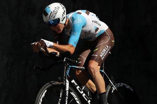 Romain Bardet in action during the stage 13 time trial.