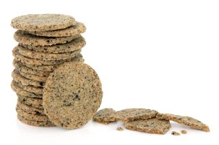 Laverbread oatcakes over white background. Welsh specialty.