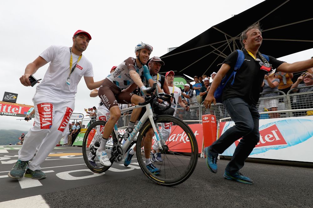 Romain Bardet after winning stage 12 at the Tour de France