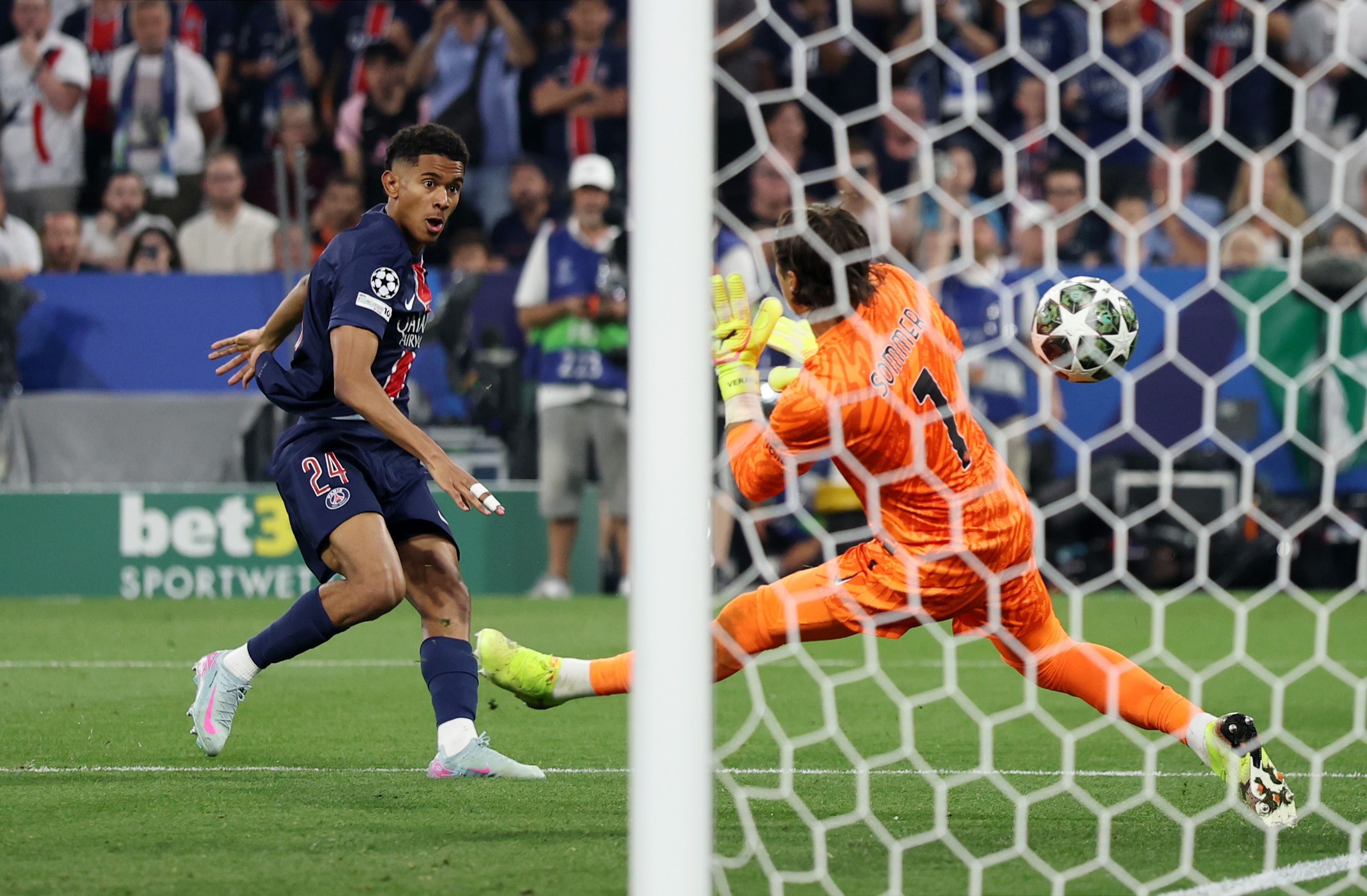 Selly Mayulu scored against Inter just after coming off the bench for PSG in the 2025 Champions League final