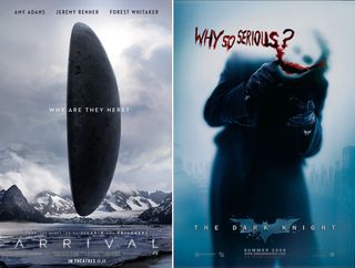 In modern film posters, the focus tends to be on the imagery rather than the movie name