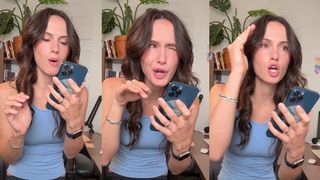 A YouTuber uses voice to generate sound effects in Adobe Premiere Pro for iPhone