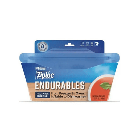 Ziploc Endurables Medium Reusable Silicone Container, 32 Fl Oz (3-Pack)