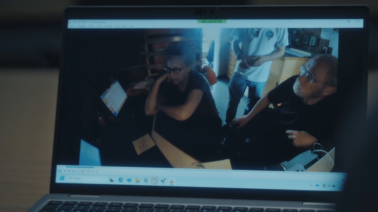 Wendy Rush is shown on a laptop running communications with Titan on its doomed June 18, 2023, dive on the Implosion: The Titanic Sub Disaster documentary.