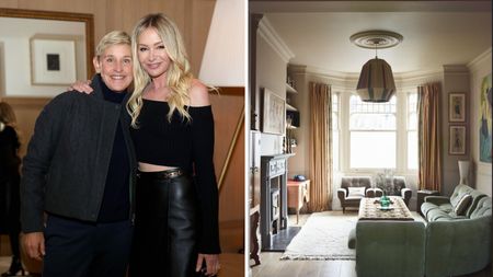 Ellen DeGeneres and Portia de Rossi / Cozy living room