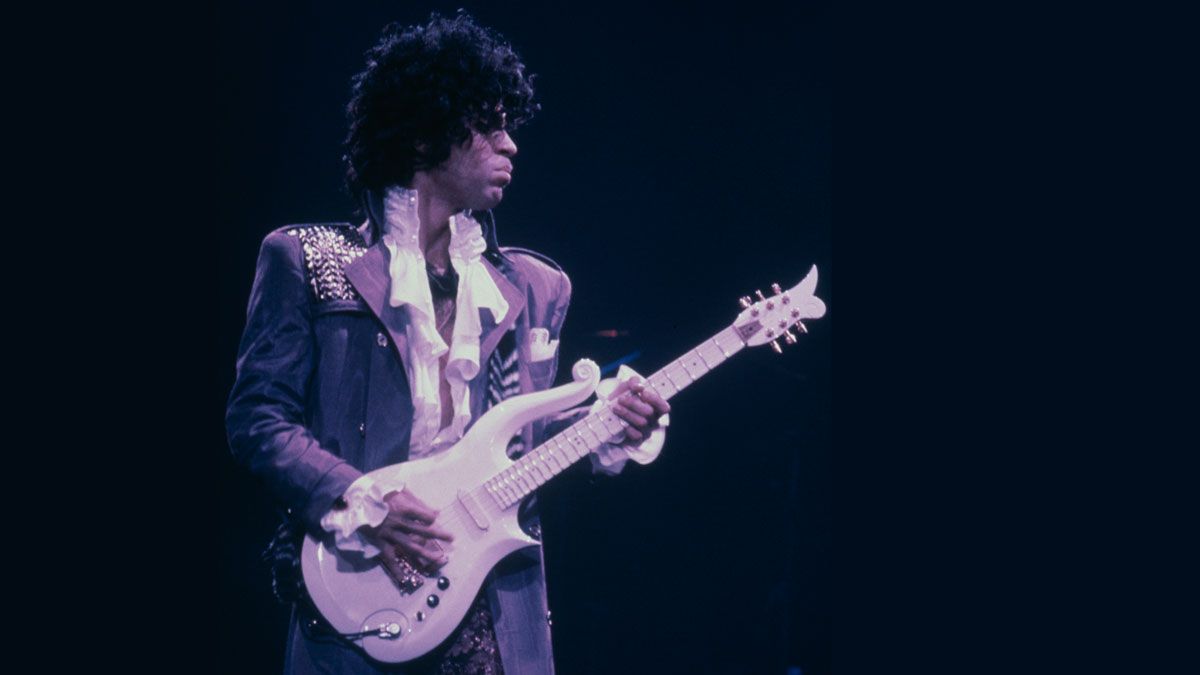 Prince performs live on the Purple Rain tour in 1984