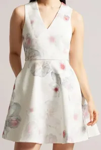 Emleey V-Neck Printed Skater Dress | $126/£99 | Ted Baker