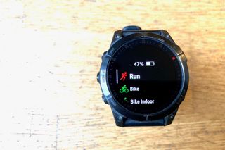 Garmin Epix 2 face showing activity options