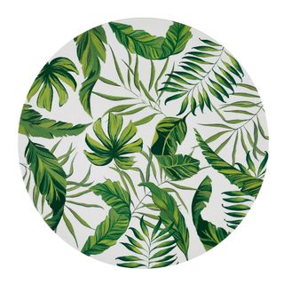 botanical palm print plate