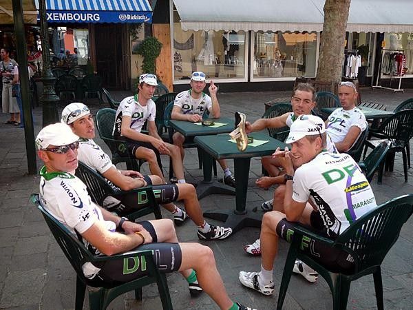 Pre-Prologue coffee ride.