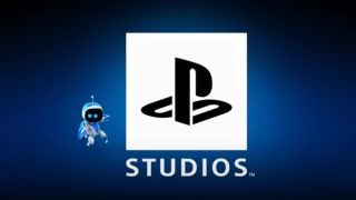 Astro Bot standing at the PlayStation Studios logo