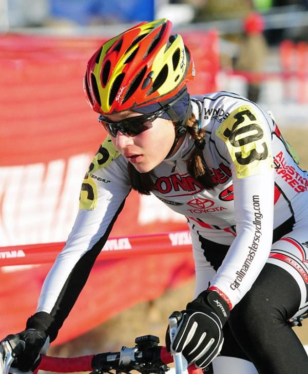 Emily Shields (Carolina Masters Cycling) having a great race.