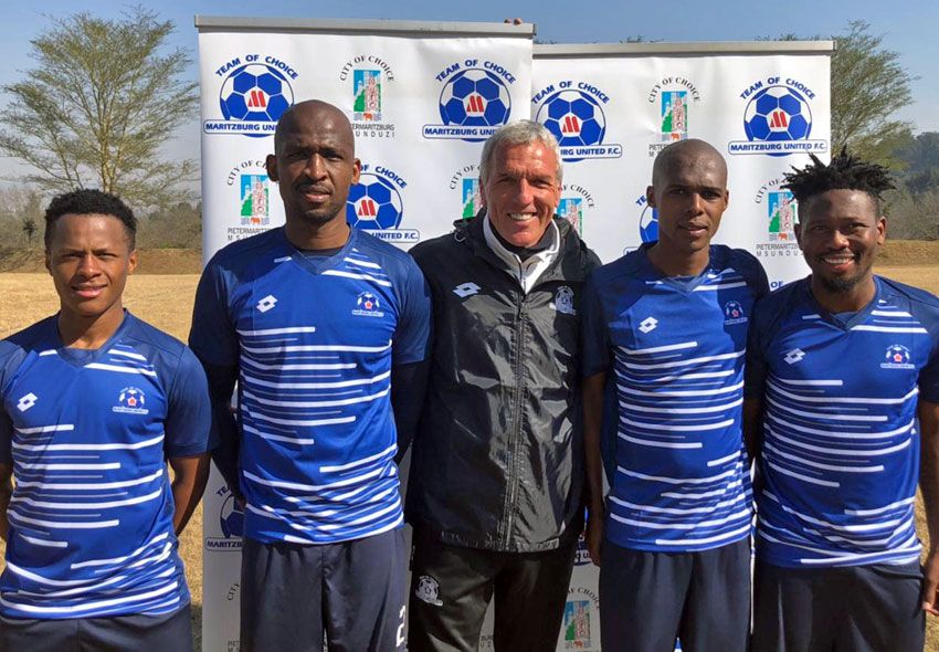 Ernst Middendorp, Alfred Ndengane, Zukile Kewuti, Lifa Hlongwane and Rowan Human