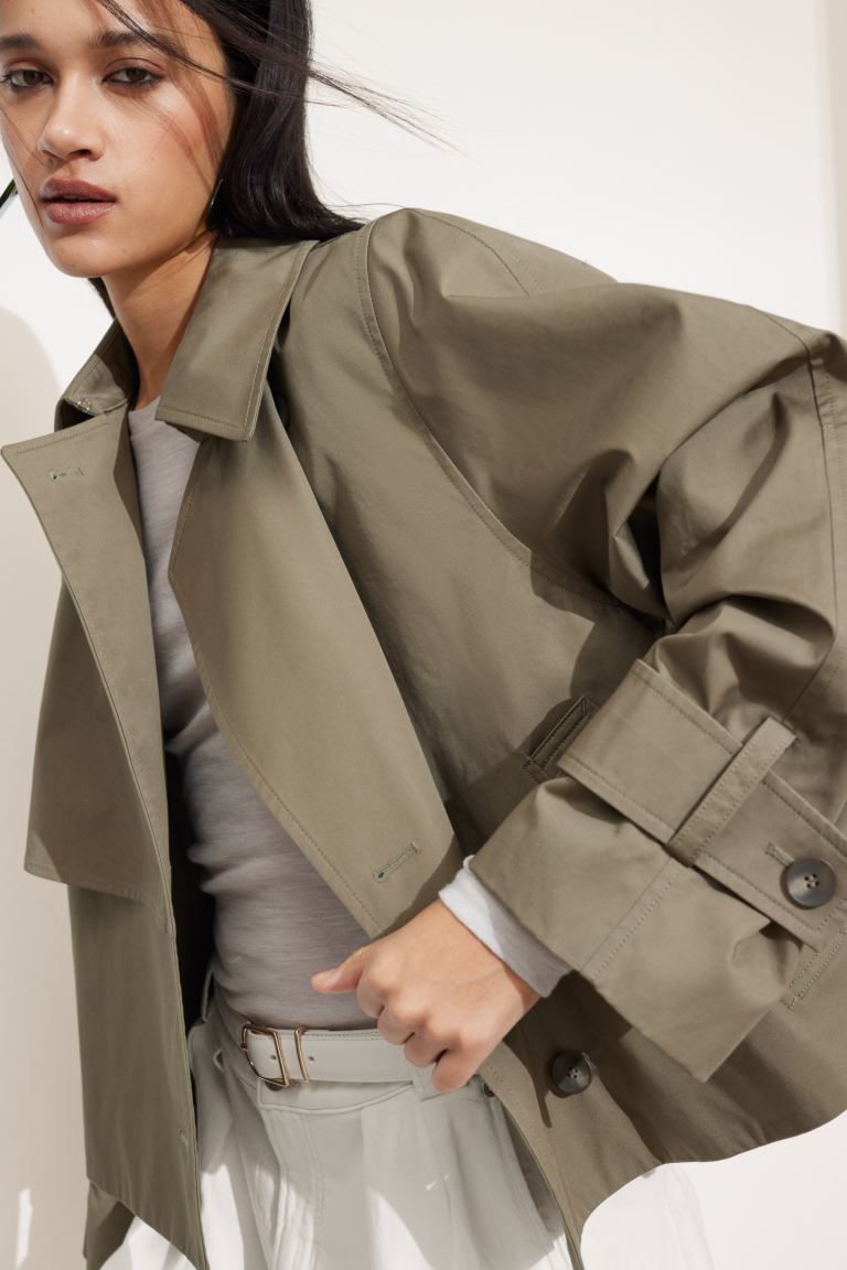 Short Trench Coat Jacket