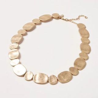 gold pebble necklace