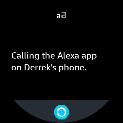 The Alexa app on Wear OS