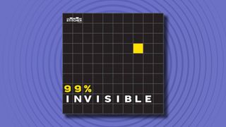 The logo of the 99% Invisible podcast on a purple background