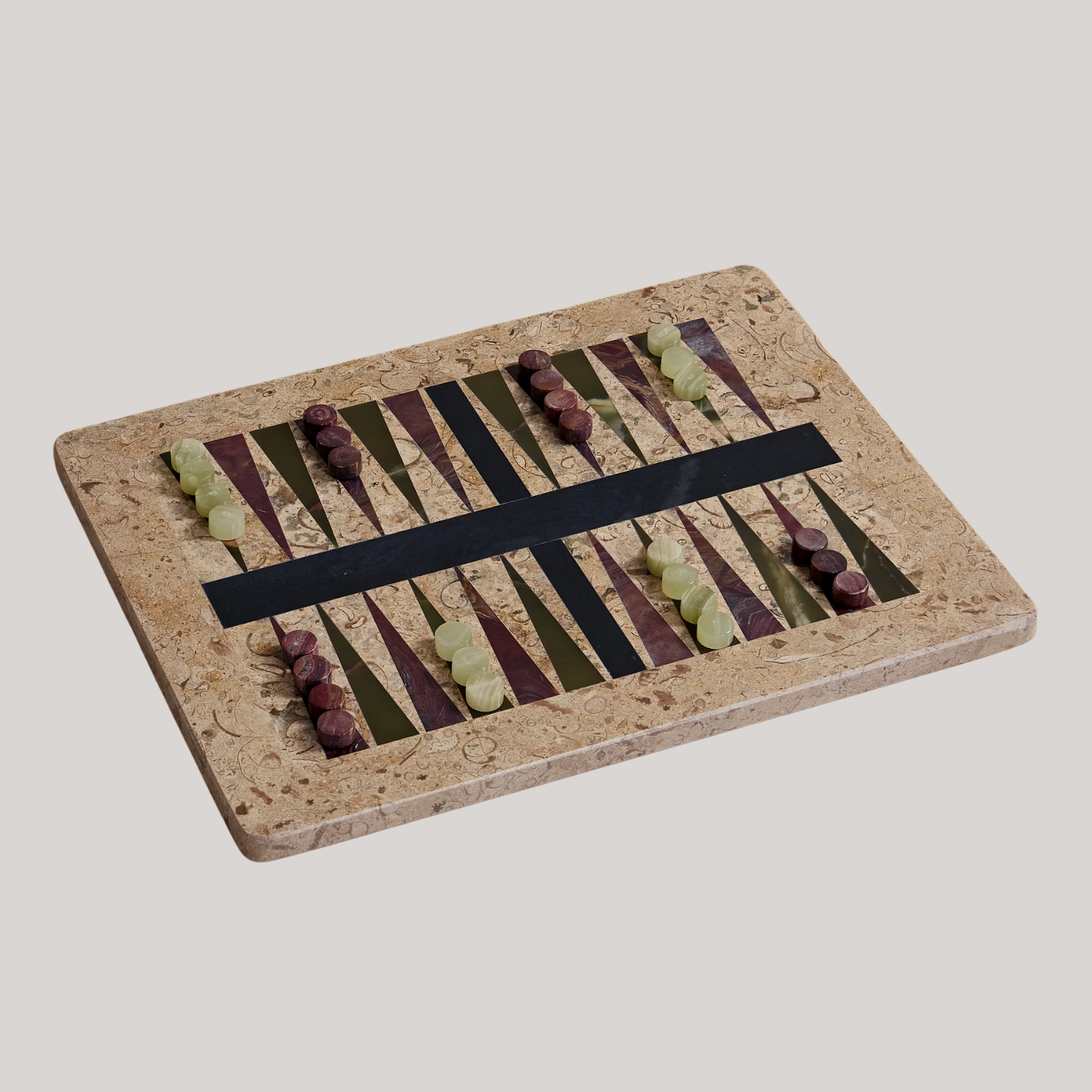 An onyx backgammon set