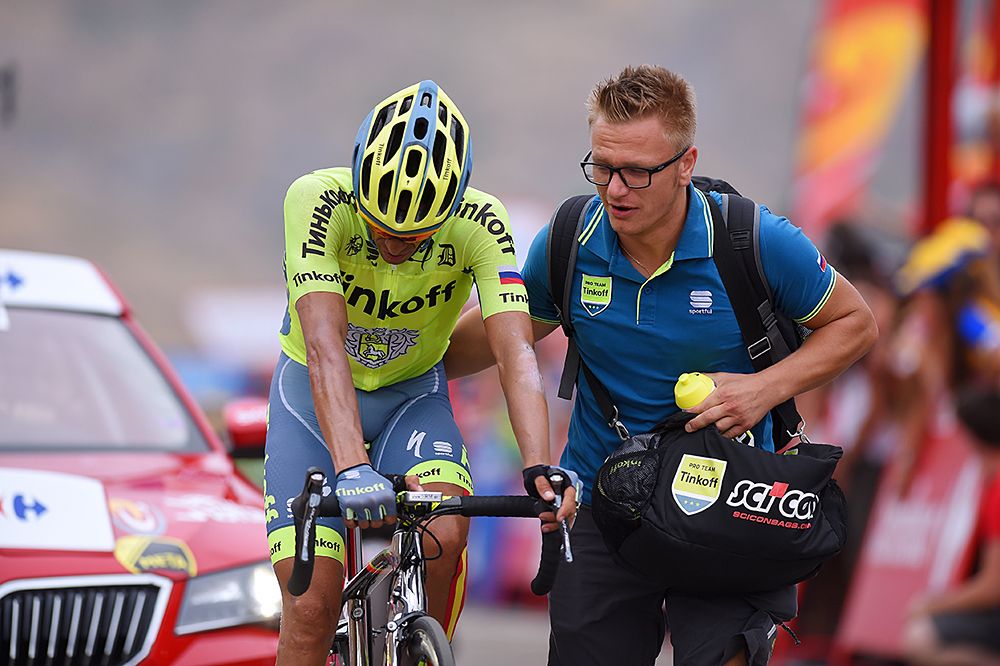 Alberto Contador (TInkoff) finished sixth on the day