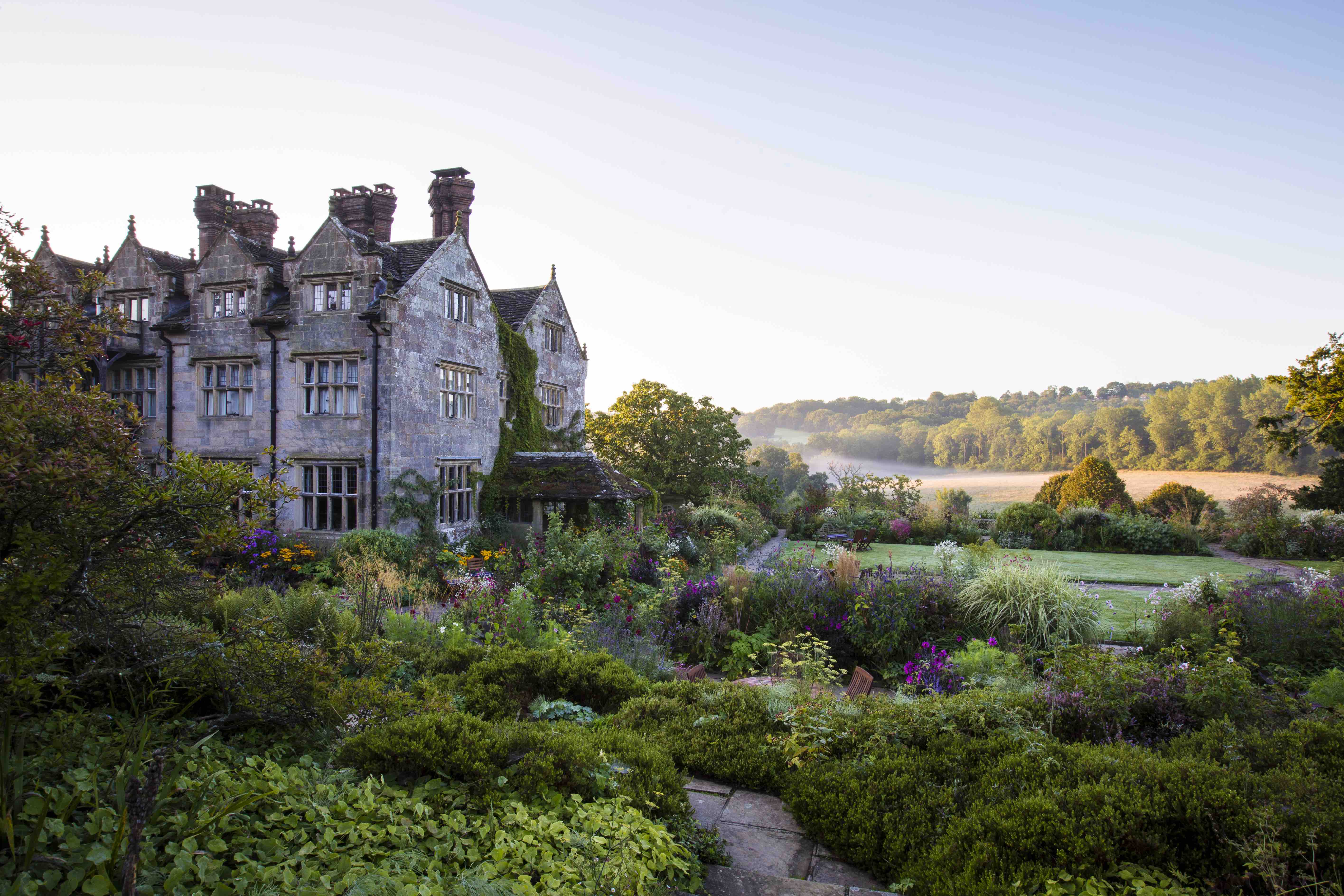 Gravetye Manor at dawn 