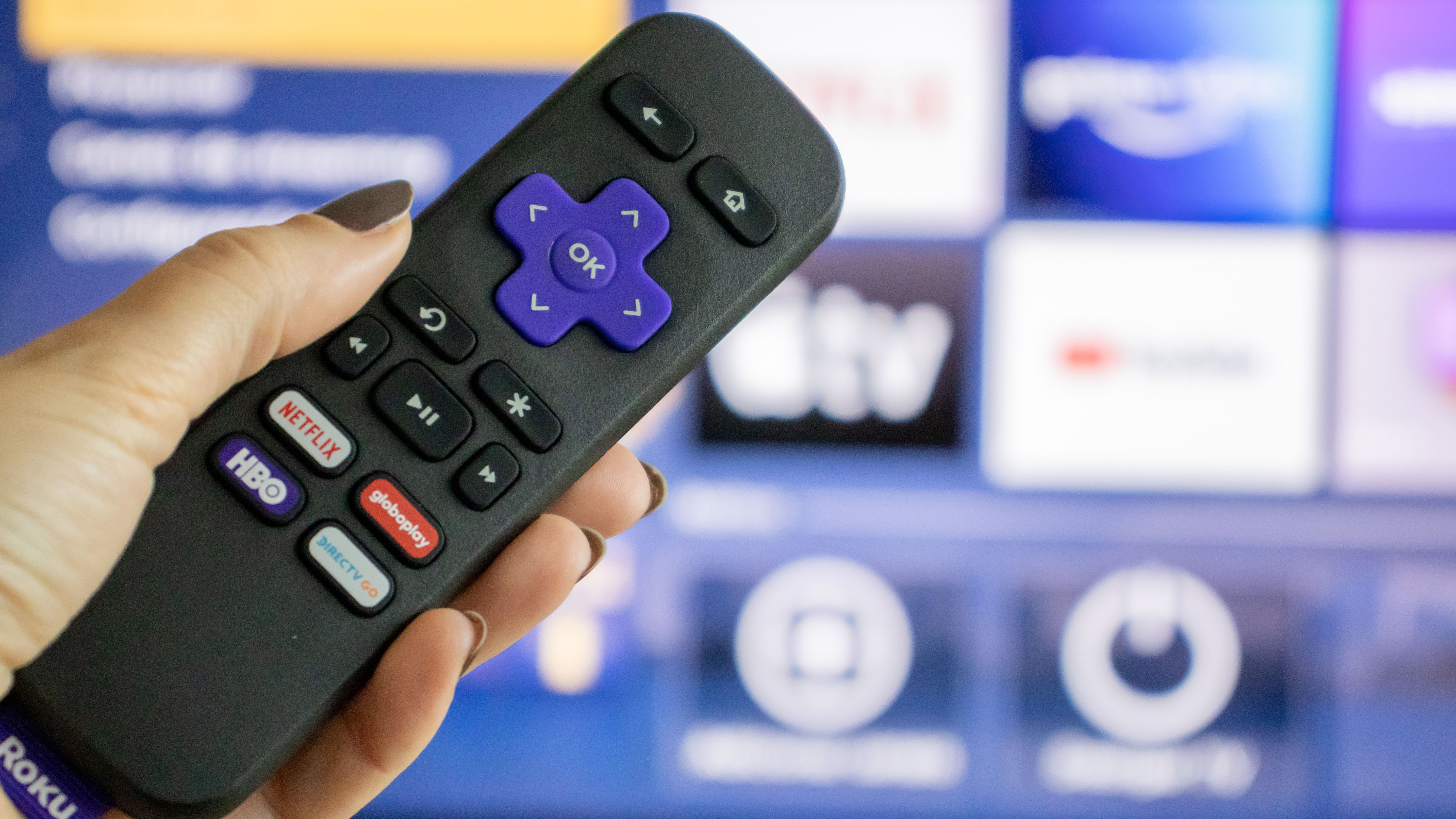Best of all, a Roku remote with a Netflix button on the front of the TV.