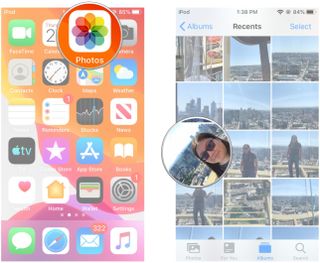How to rotate in Photos by showing steps: Launch Photos, Select the photo you want to rotate